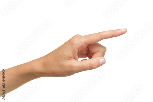Obraz na płótnie Human hand point with finger w salonie