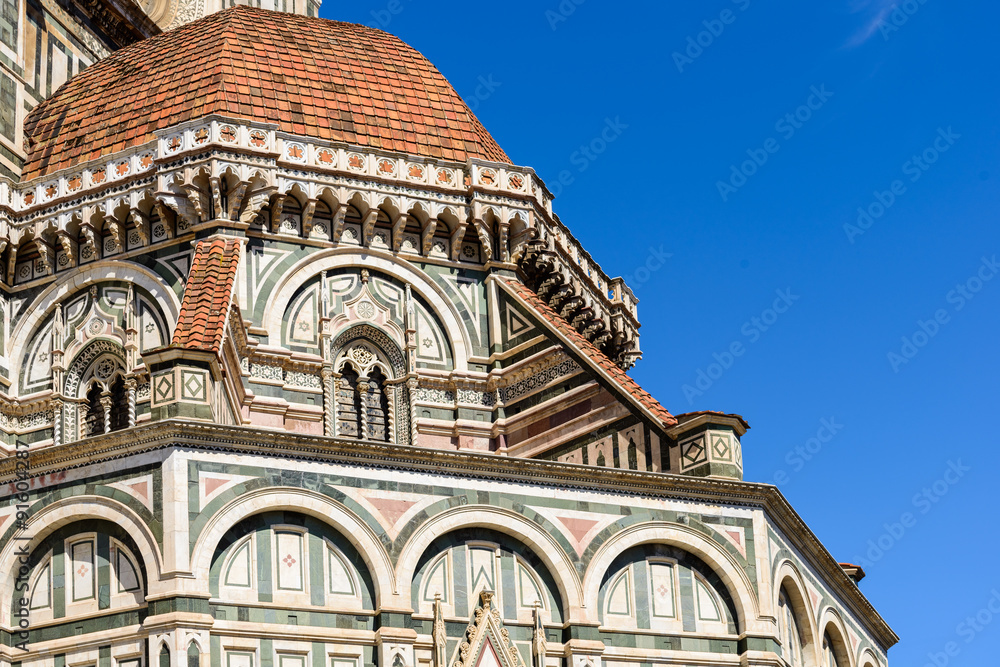 The dome of Florence Cathedral close-up