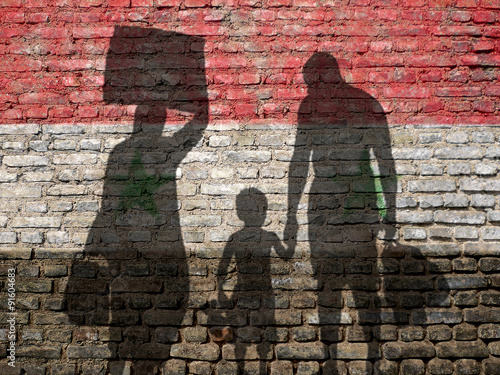 Obraz w ramie Refugees from Syria