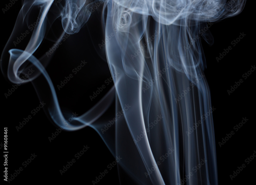 Abstract white floating smoke on dark background Abstract white floating smoke on dark background