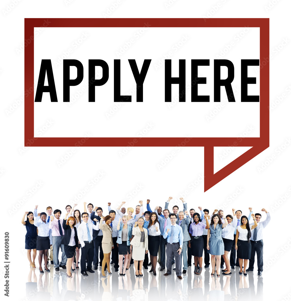 Apply Here Opportunity Hire Employment Concept Apply Here Opportunity Hire Employment Concept