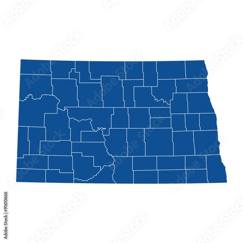 Map of North Dakota