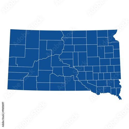 Map of South Dakota