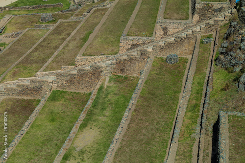 Inca's agricultural terraces in Ollantaytambo