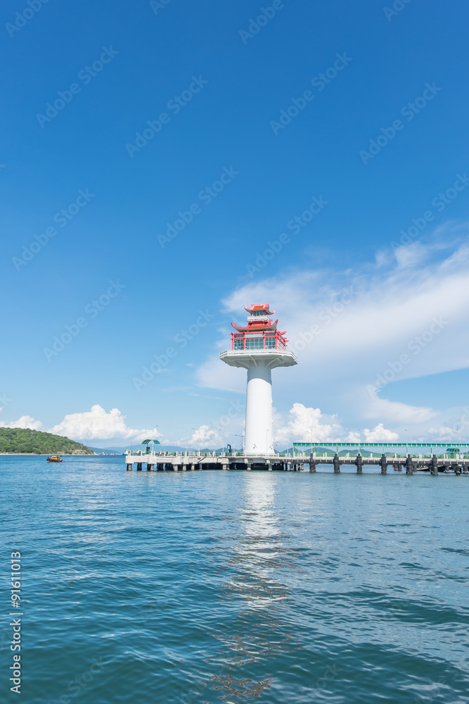 Chinese style lighthouse at Sichang island