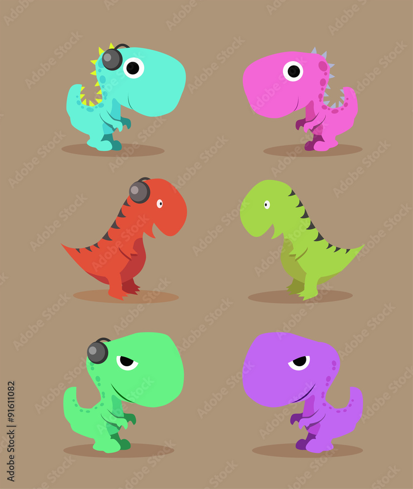 cute dinosaur group