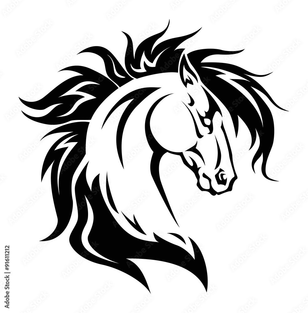 Fototapeta premium horse head tattoo