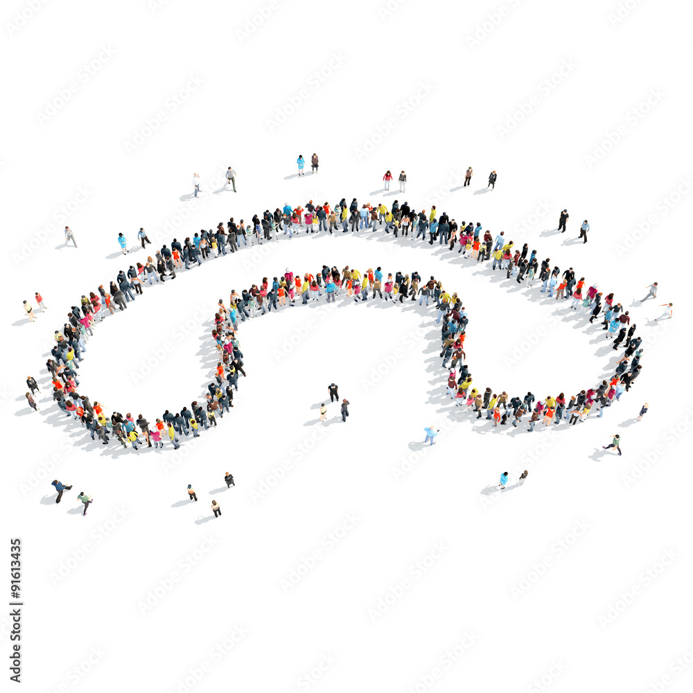 people shape handset cartoon people shape handset cartoon