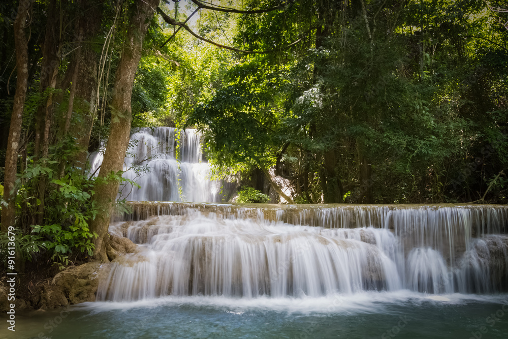 limestone waterfalls, Huay mae khamin limestone waterfalls, Huay mae khamin