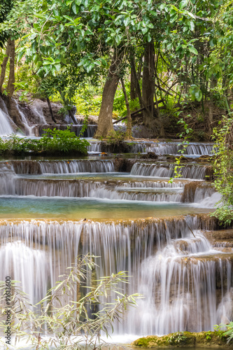 limestone waterfalls, Huay mae khamin