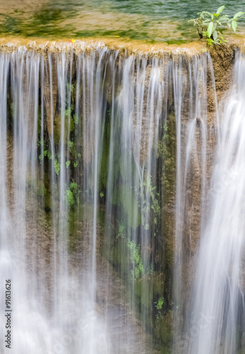 closeup limestone waterfalls, Huay mae khamin