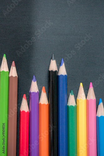 eleven color pencils