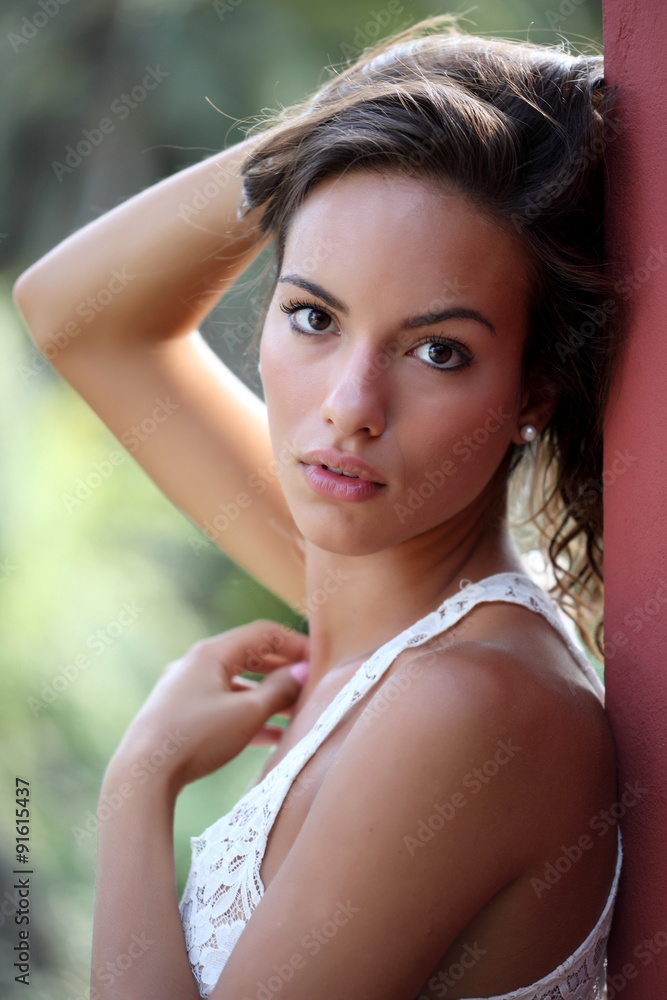 Outdoors portrait of attractive girl Outdoors portrait of attractive girl
