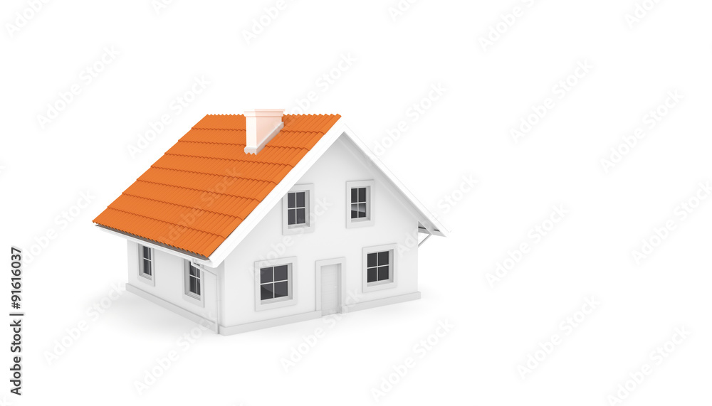 House. 3D rendering illustration