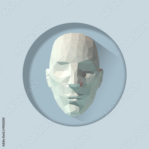 low poly head
