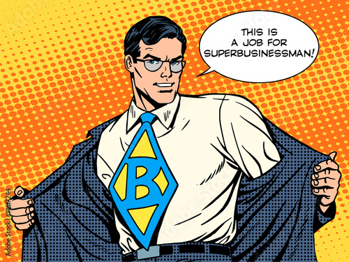 job super businessman hero