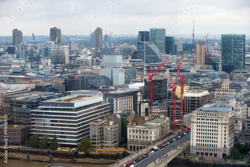 LONDON, UK - SEPTEMBER 17, 2015: London panorama with office buildings