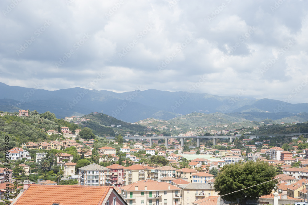 ITALY EMPIRE - JULY 14, 2014: View of the mountain town of Imper