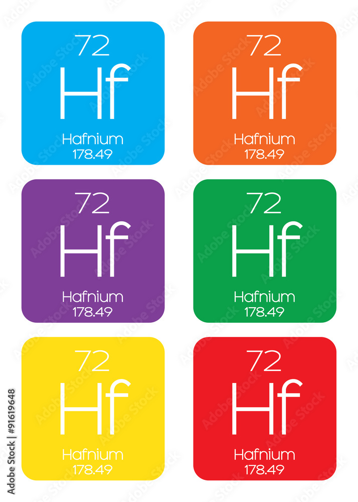 Informative Illustration of the Periodic Element - Hafnium Informative Illustration of the Periodic Element - Hafnium