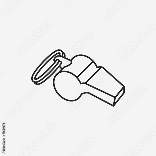 whistle line icon