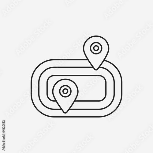 Playground track line icon