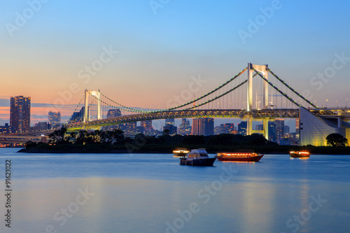 rainbow bridge odaiba tokyo japan important destination to visit