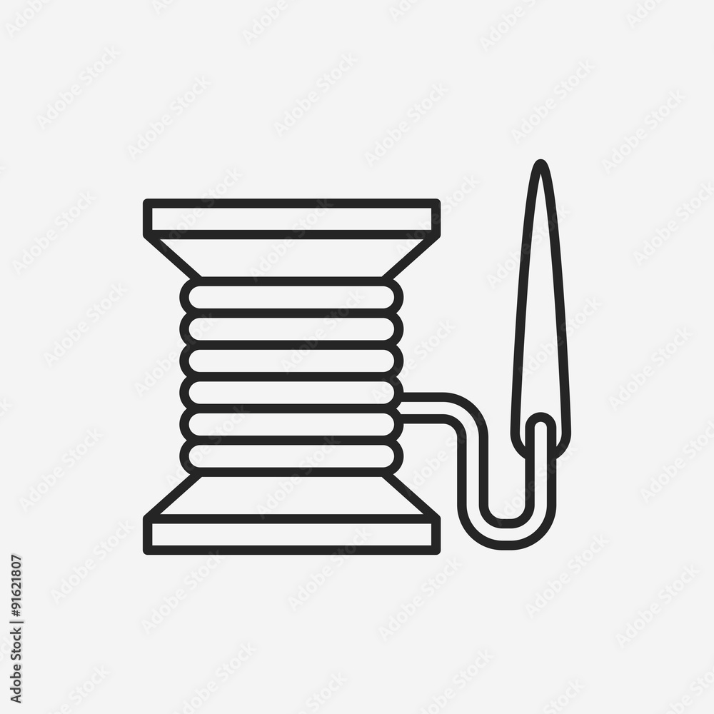 sewing line icon sewing line icon