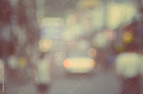 Blur people walking on street abstract background. © tonktiti