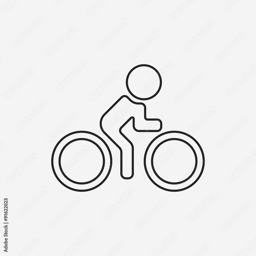 bike cycling line icon bike cycling line icon