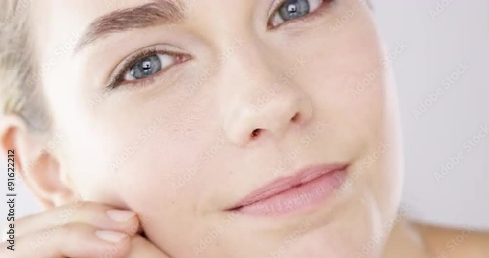 Closeup Beauty portrait of woman face moving skincare concept - Red Epic Dragon Closeup Beauty portrait of woman face moving skincare concept - Red Epic Dragon