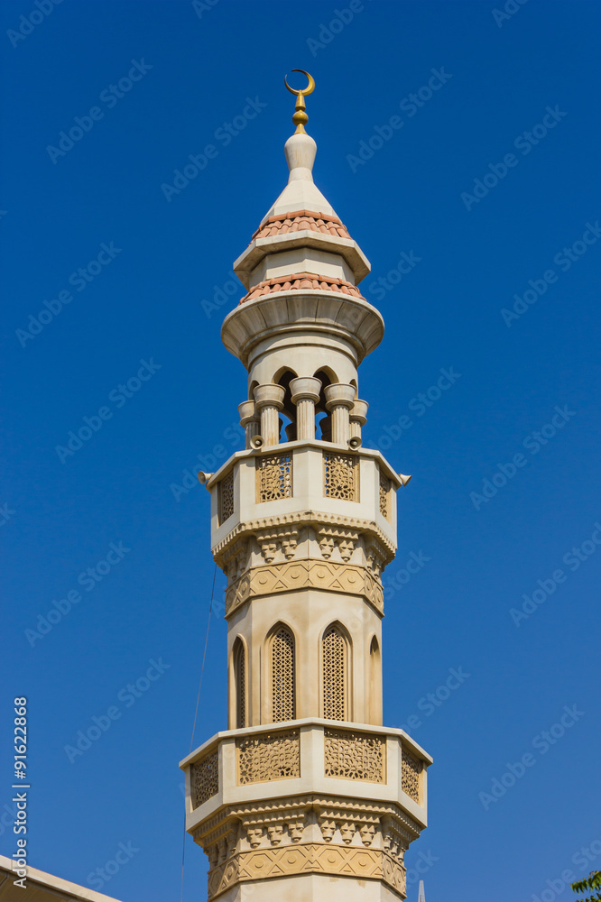 The minaret of a mosque