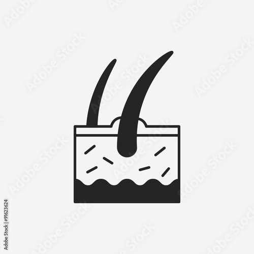 Hair root icon