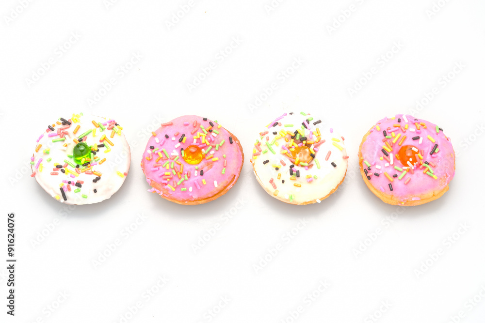 Fresh homemade colorful donuts(mini size)