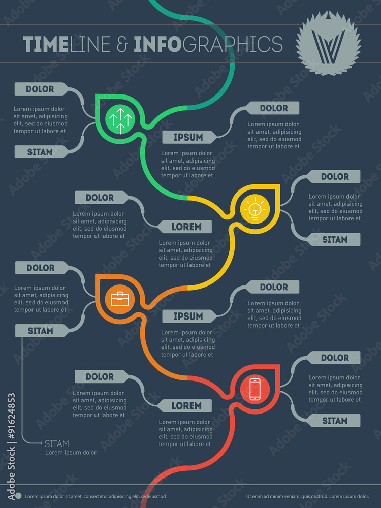 Fototapeta premium Ecology infographic concept with logo. Tree with leafs and icons