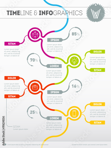 Web template with icons. Vector Elements for data visualization.