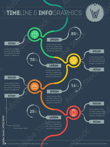 Web template with icons. Vector Elements for data visualization.