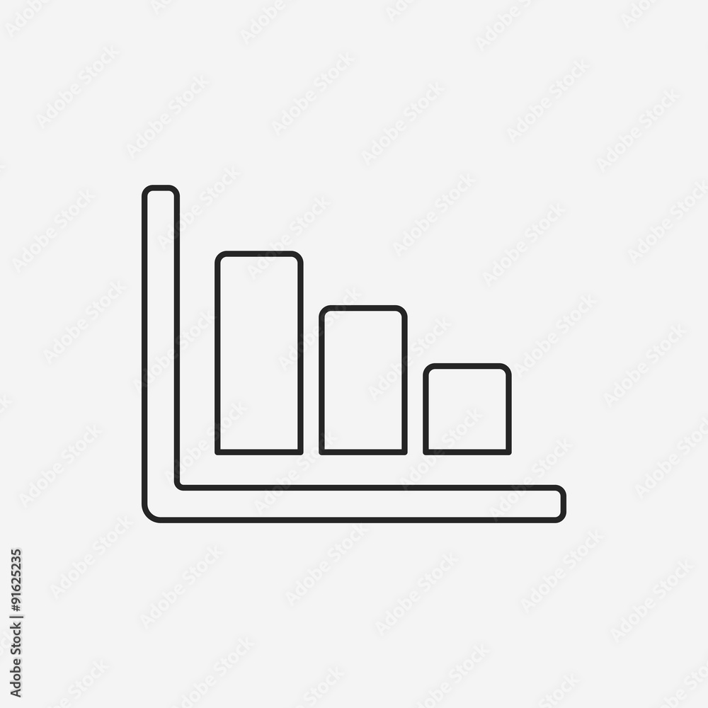 Information chart line icon Information chart line icon