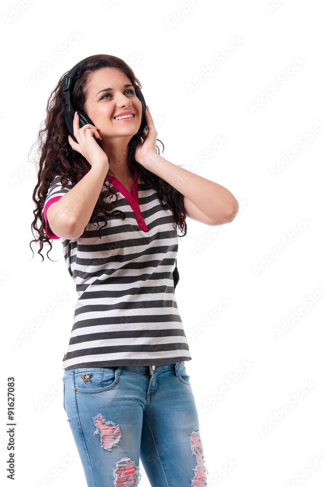 Girl with headphones Girl with headphones