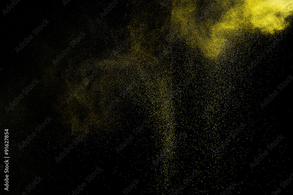 Abstract yellow and gold paint Holi. Abstract yellow and gold paint Holi.