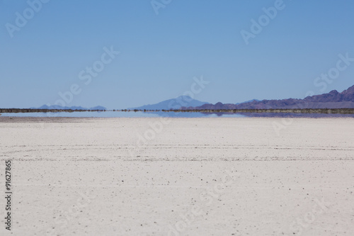 Land with dry and cracked ground. Pampa of El Leoncito