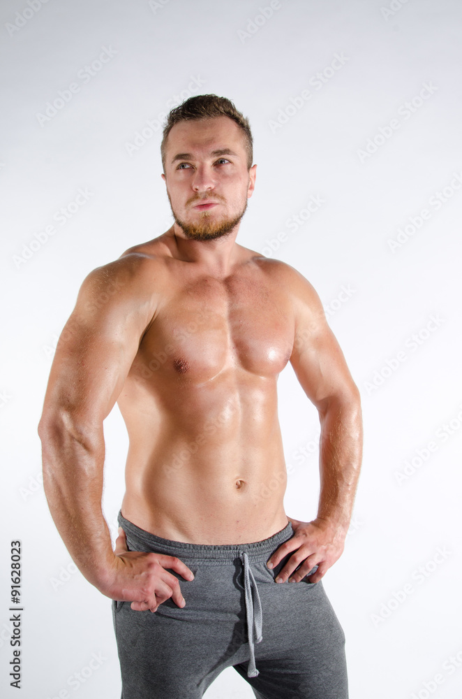 Fototapeta premium Shirtless muscular man 
