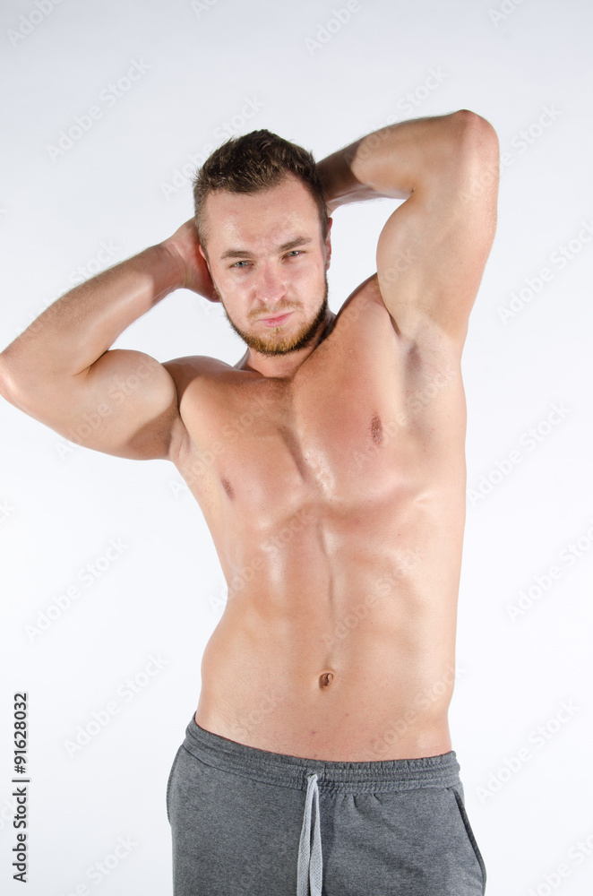 Shirtless muscular man  