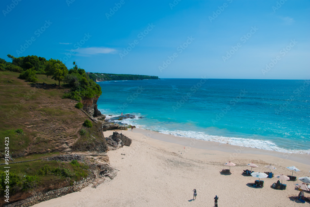 Beautiful beach on a Sunny day. The beach called Dreamland.Indonesia, Bali. April 2014.