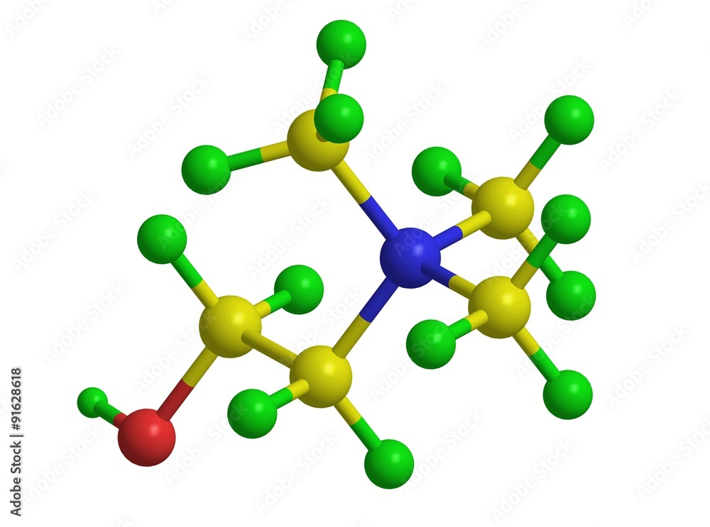 Molecular structure of choline (vitamin B4) Stock Illustration Adobe