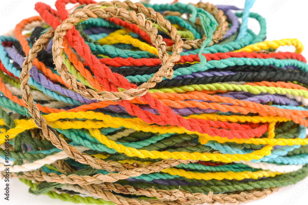 colorful rope  made from mulberry paper