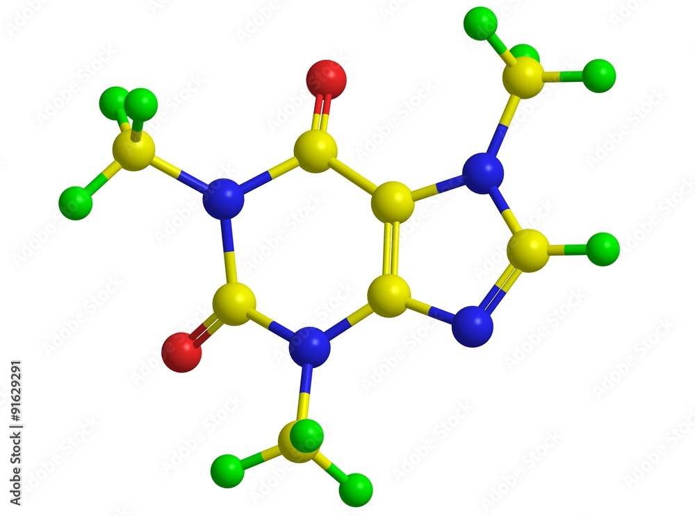 Molecular structure of caffeine Molecular structure of caffeine