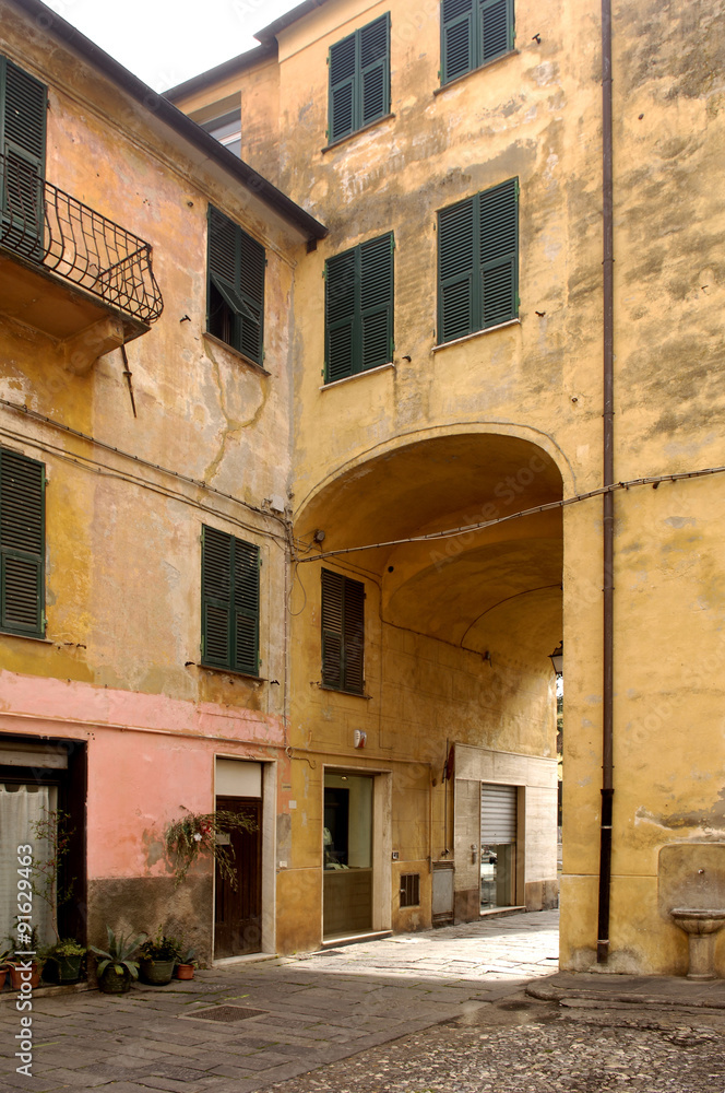 Old Town of Albenga, Liguria, Italy,
