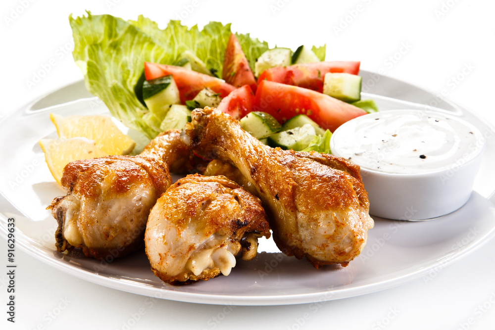 Roasted chicken drumsticks and vegetables Roasted chicken drumsticks and vegetables