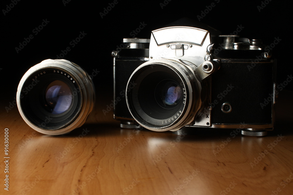 Vintage single lens reflex camera