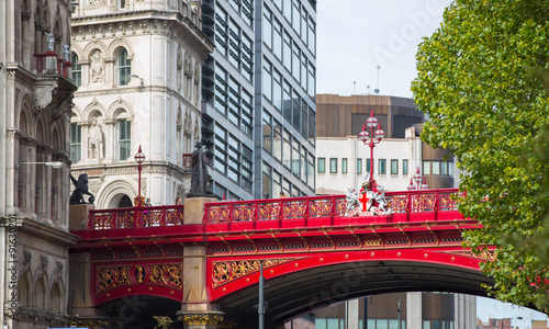 Canvas Print LONDON, UK - SEPTEMBER 19, 2015: Holborn Viaduct, 1863-1869